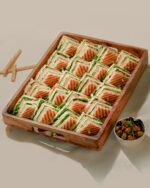 CLUB SANDWICH sumuštiniai su rūkyta lašiša, 20 vnt.